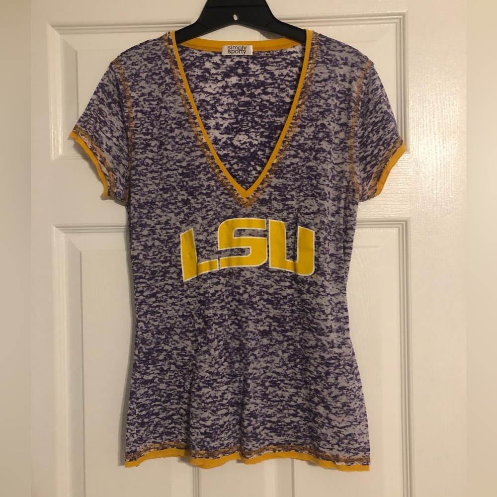 LSU Team Sport Top in Medium- in EUC - Simply Sporty Made in USA 🇺🇸